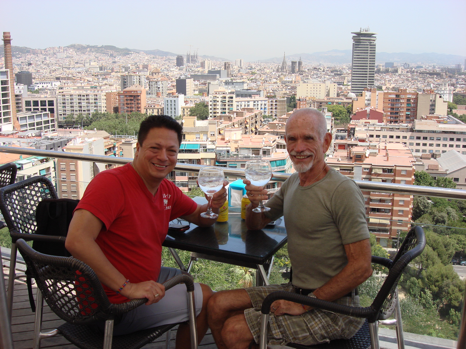 Partners toasting Barcelona, one of the most gay friendly cities in the world! Photo