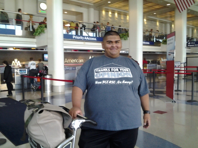 At LA International Airport getting ready to head to NYC! Photo