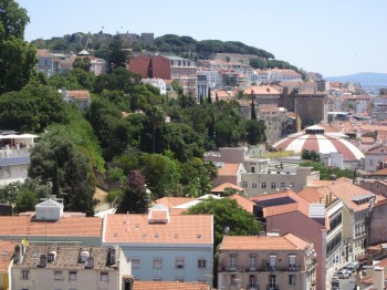 Lisbon and Castelo Jorge from Hotel Rooftop Photo